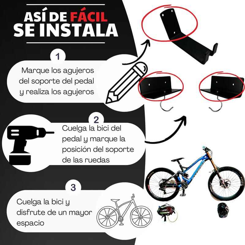 soporte bici pared