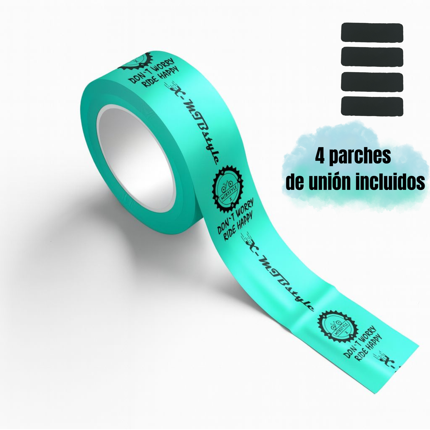 Cinta Tubeless 25 mm x 10 m | Fondo de Llanta Tubeless para Ruedas 20-29”