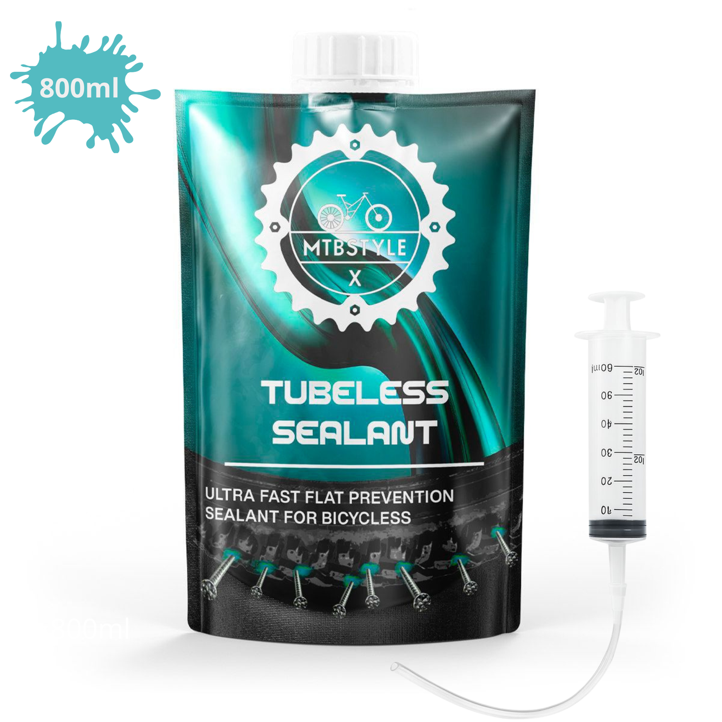 Líquido antipinchazos Bicicleta -Liquido tubeless 800ml.