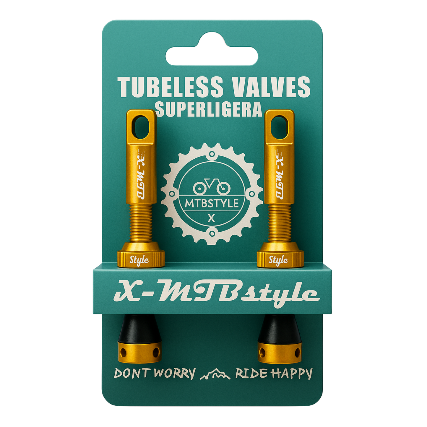 XMTBSTYLE 2 Valvula Tubeless MTB | Pack Válvulas Presta para Bici de Montaña, Carretera, E-bike, Gravel, BMX | Pack 2 Valvula Bicicleta para Kit tubeless | Valvulas MTB tubeless Bici (44mm) NEGRO