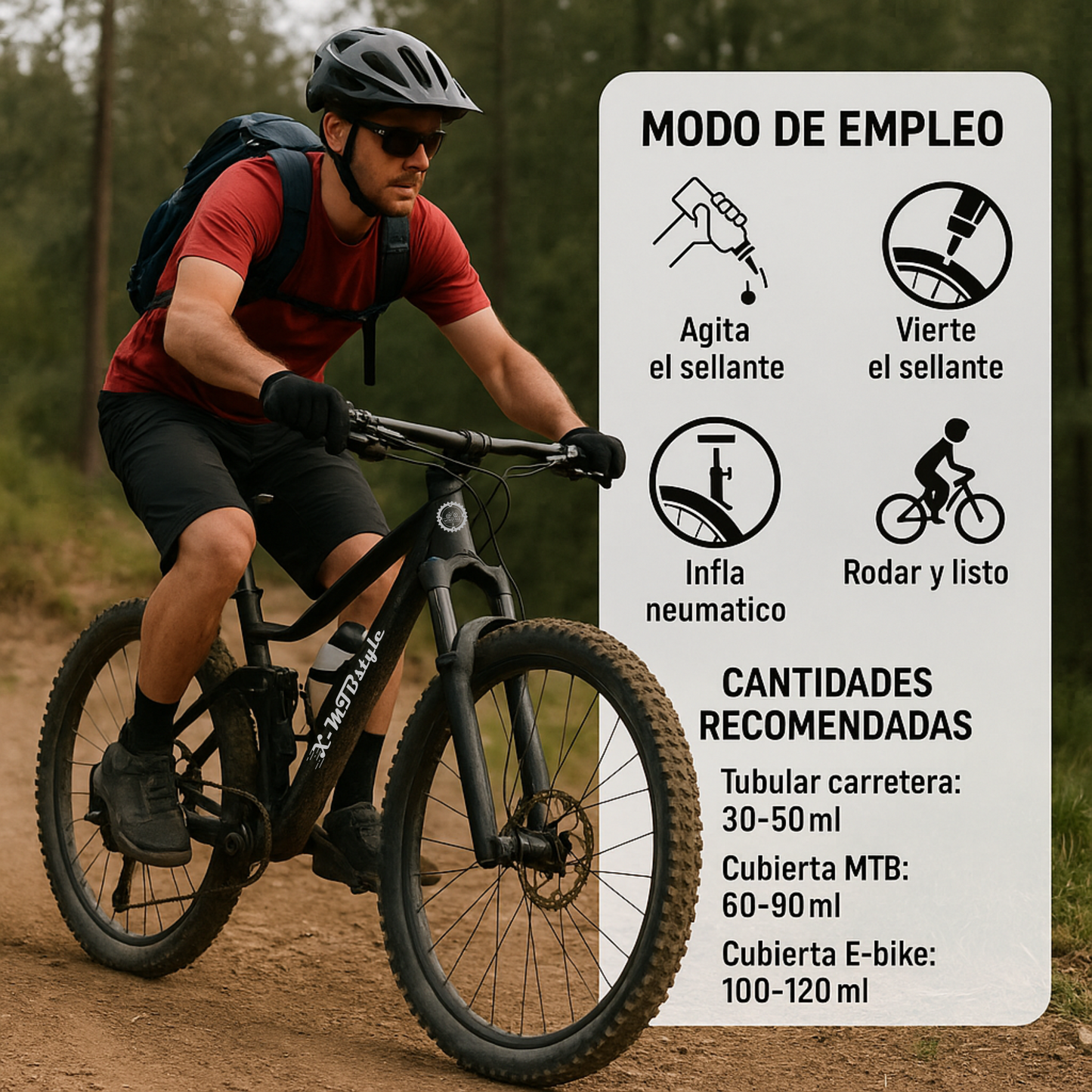 Líquido antipinchazos Bicicleta -Liquido tubeless 800ml.