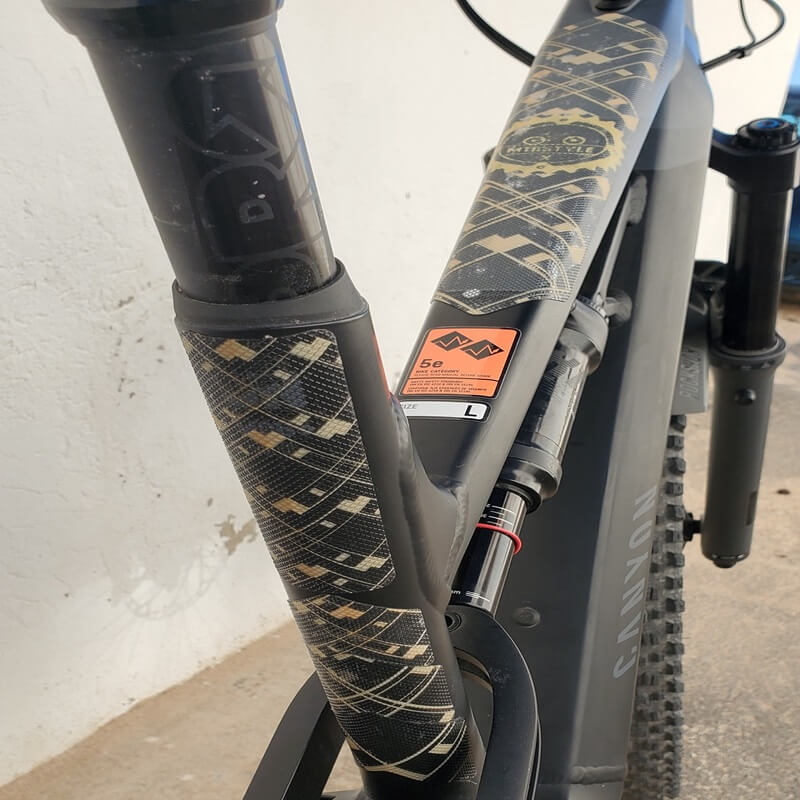 vinilo para bici dorado xmtbstyle