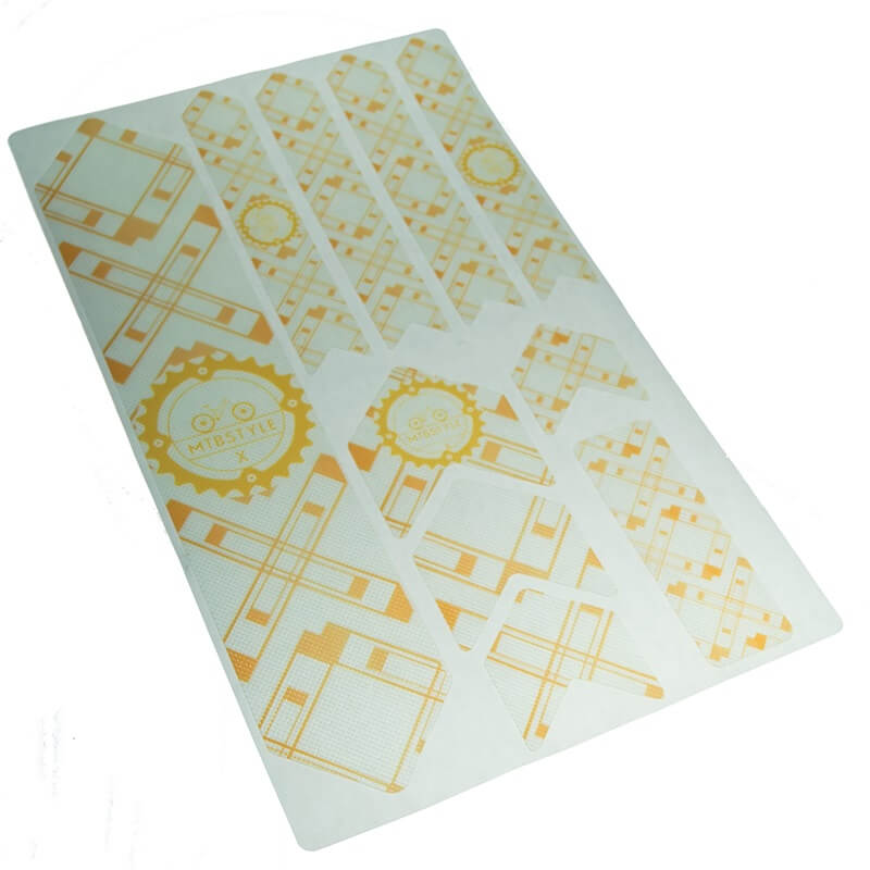 vinilos proteccion para bici dorado xmtbstyle